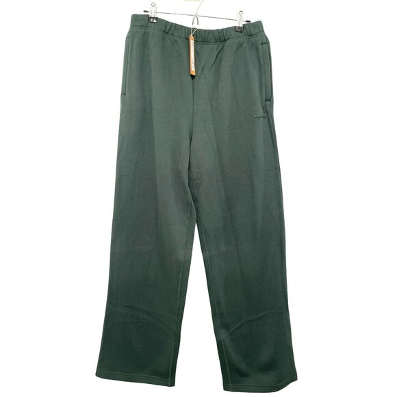 New Skim Cotton Fleece Pull On Jogger Pants Spruce Green Medium - Picture 2 of 7